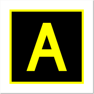 A - Alpha - FAA taxiway sign, phonetic alphabet Posters and Art